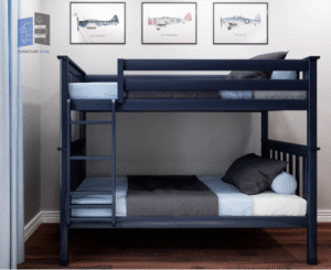 TWIN OVER TWIN BUNK BED - Black Color