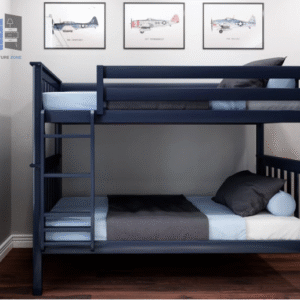 TWIN OVER TWIN BUNK BED - Black Color